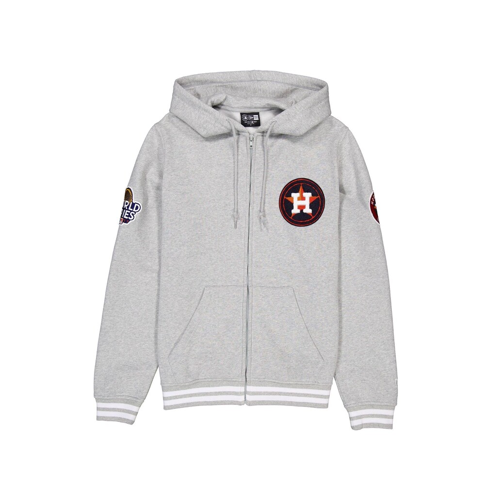 New Era Houston Astros Gray Logo Select Full-Zip Hoodie - Size XL